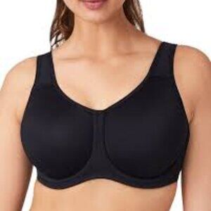 NWOT 36H Black Wacoal Underwire High Impact Sports Bra 36H 855170